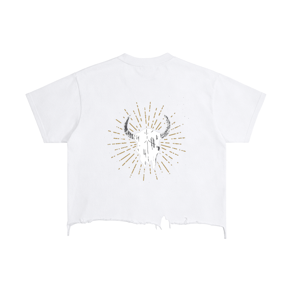 Vintage Wash Boxy Distressed Hem T-Shirt