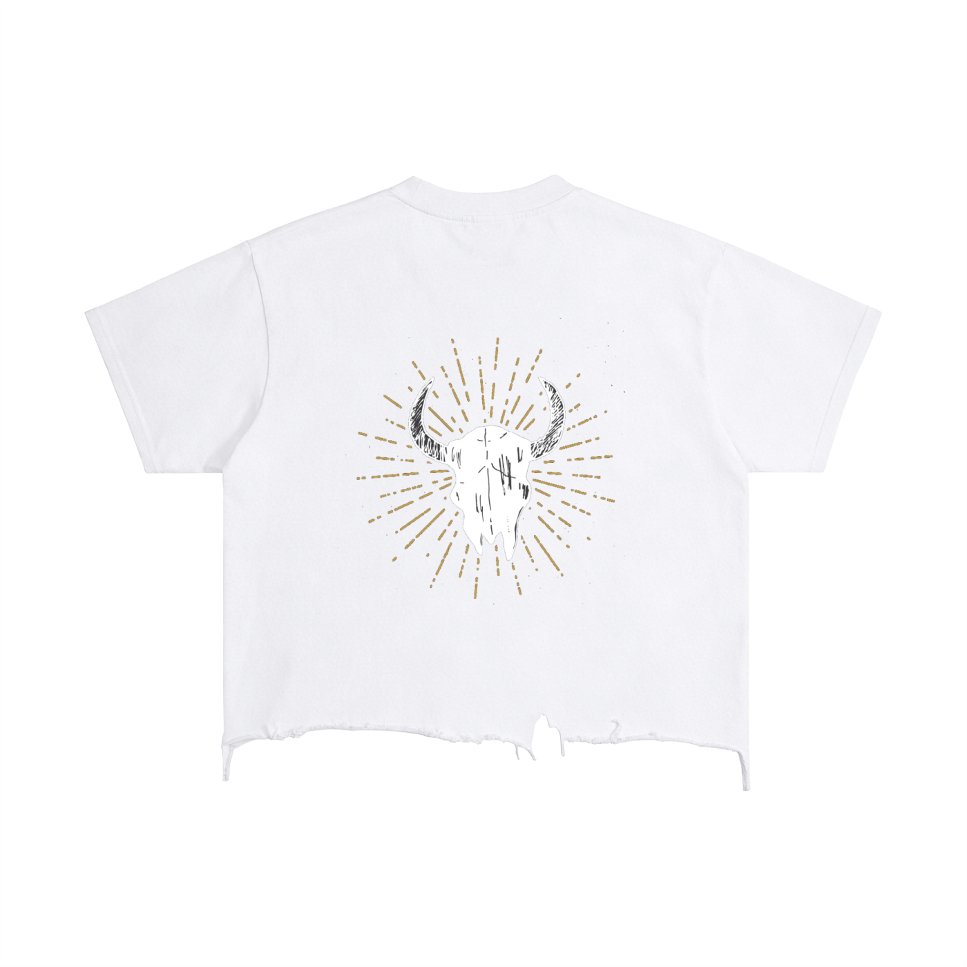 Vintage Wash Boxy Distressed Hem T-Shirt