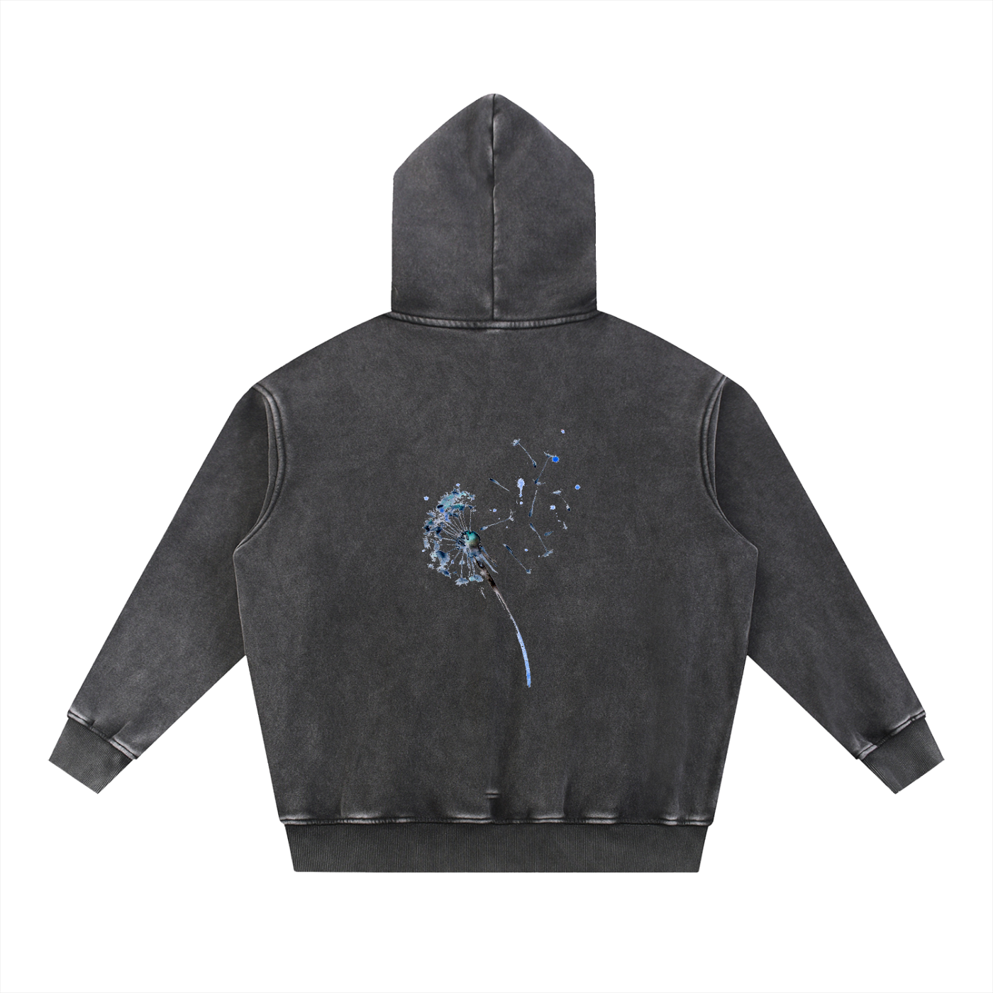 Snow Wash Fleece Oversize Hoodie