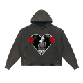 Vintage Washed Frayed-Hem Hoodie