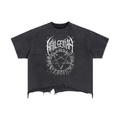 Vintage Wash Boxy Distressed Hem T-Shirt